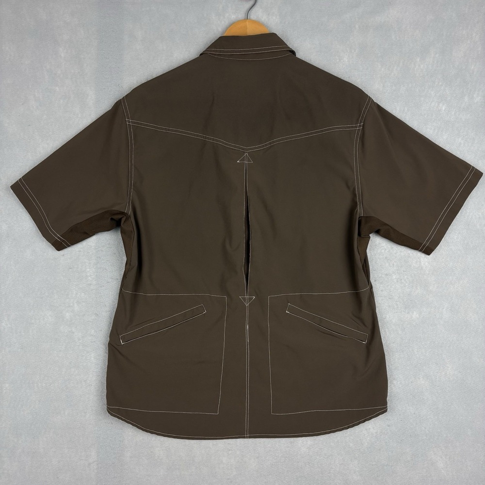 Club Ride Pearl Snap Shirt Men’s Small Brown New West MTB Biking Cycling Vented - Picture 6 of 9